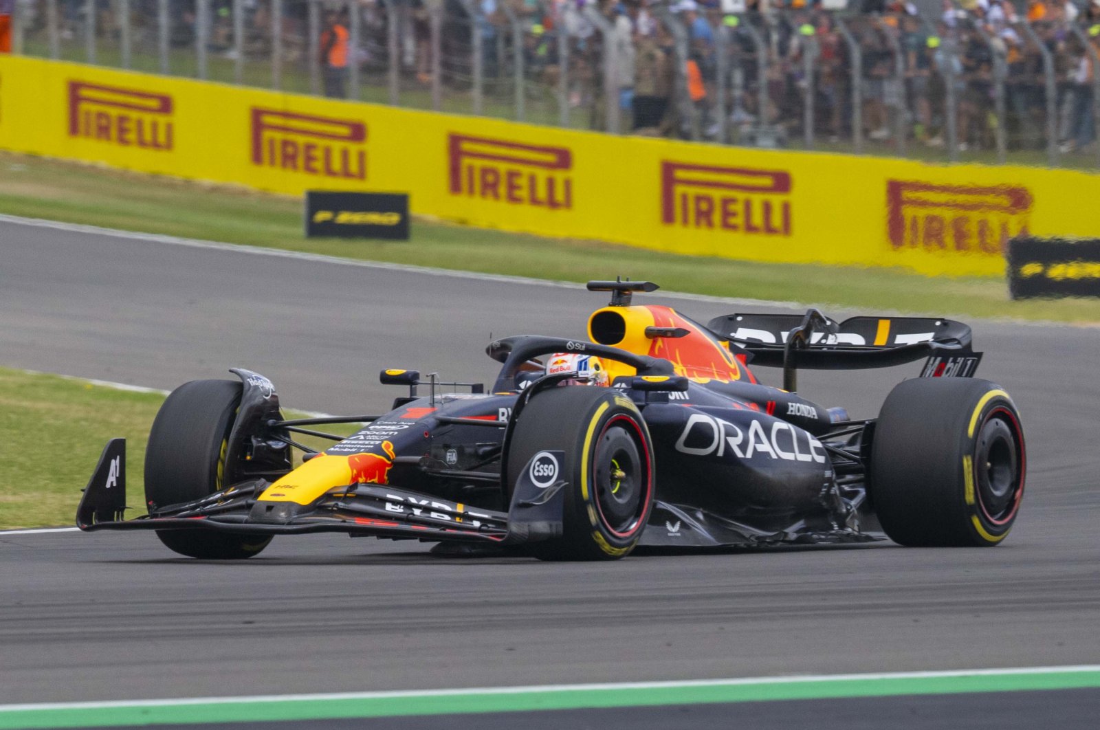 Red Bull&#039;s Max Verstappen in action during British Grand Prix, Silverstone, U.K., July 9, 2023. (AA Photo)
