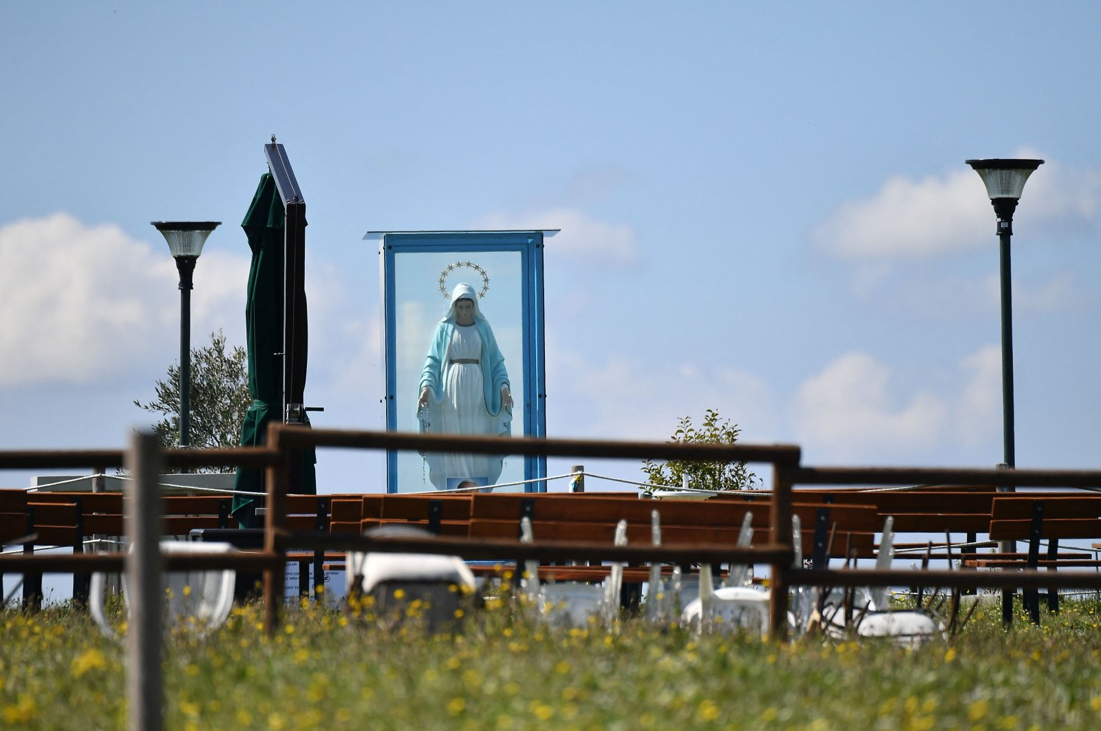 The photograph shows the Madonna of Trevignano, north of Rome, Italy, April 21, 2023. (AFP Photo)