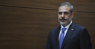 Turkish Foreign Minister Hakan Fidan attends a meeting between President Recep Tayyip Erdoğan and Ukrainian President Volodymyr Zelenskyy, in Istanbul, Türkiye, July 8, 2023. (AA Photo)