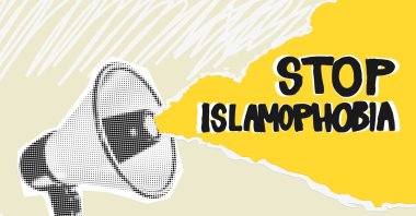 The illustration draws attention to stopping Islamophobia. (Illustration by Büşra Şen)