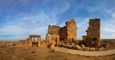 A panoramic view of the church ruins in Zerzevan Castle in Diyarbakır, southeastern Türkiye, July 23, 2023. (Shutterstock Photo)