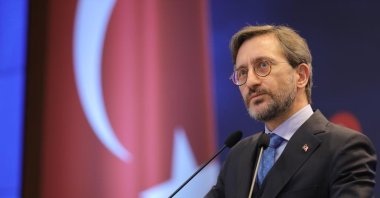 Presidential Communications Director Fahrettin Altun remarks at the opening of “Changing Dynamics and Longstanding Alliance: Stronger with Türkiye for 70 Years,” panel in Ankara, Türkiye, Feb. 17, 2022. (DHA Photo)