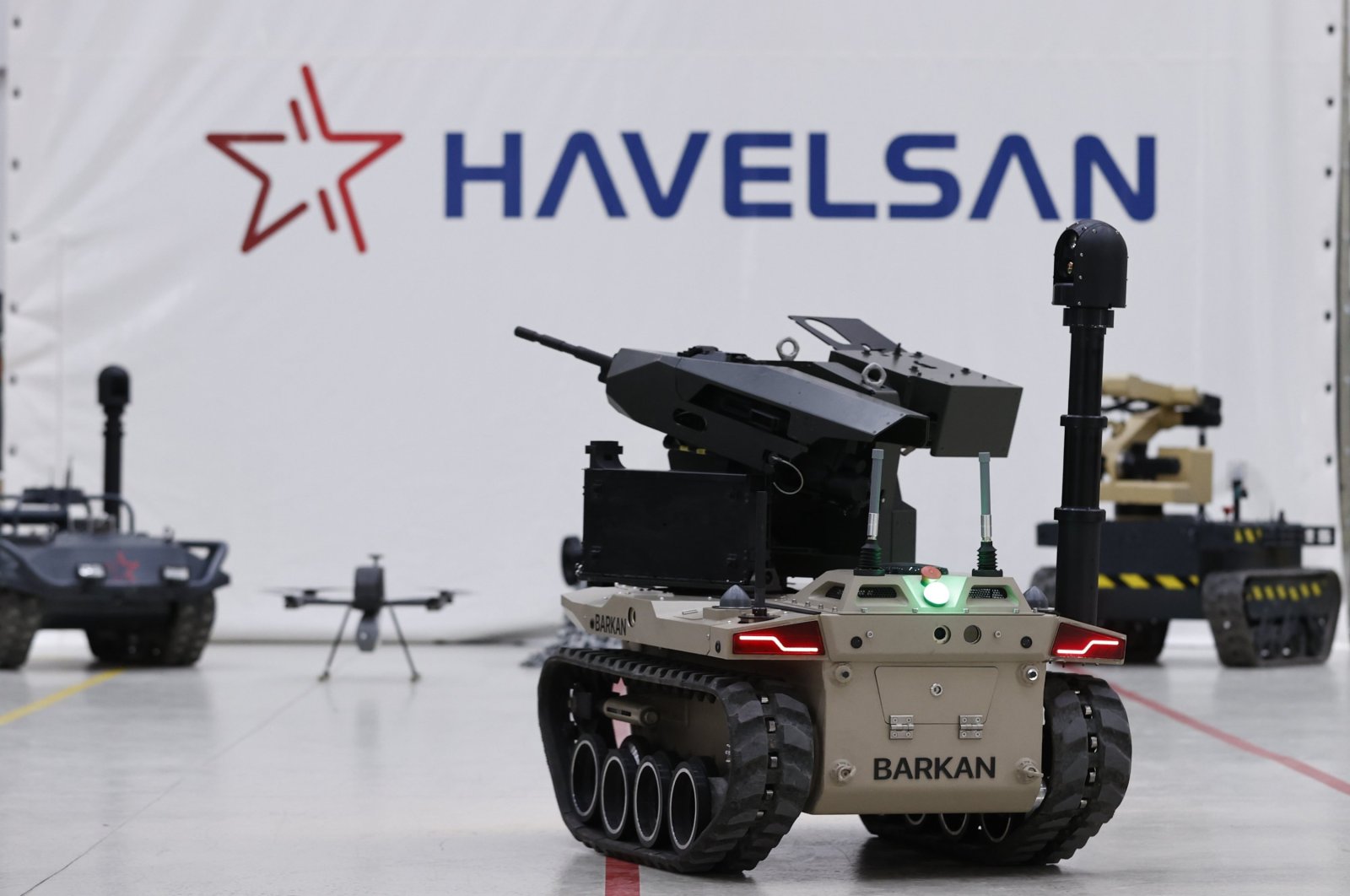 Havelsan&#039;s Barkan UGV seen at the company facility, Ankara, Türkiye, May 23, 2021. (AA Photo)