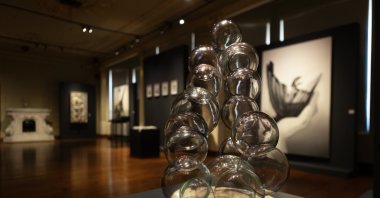 Some of the artworks displayed at the &quot;Dreamers of a New World&quot; exhibition by Kanyon Kültür, Istanbul, Türkiye, July 18, 2023. (Photo courtesy of Kalyon Kültür)