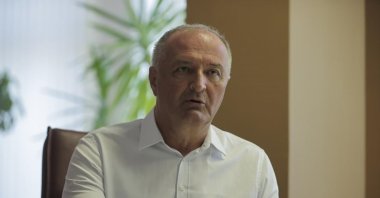 Minister Zukan Helez speaks during an interview with Anadolu Agency, in Sarajevo, Bosnia and Herzegovina, July 23, 2023. (AA Photo)