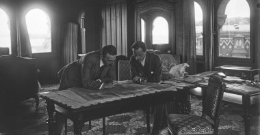 Turkish delegates attend the negotiations of the Treaty of Lausanne, in Lausanne, Switzerland in this undated photo. (Reuters Photo) 