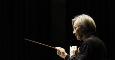 Spanish conductor Angel Gil-Ordonez leads the Orchestra of St. Luke's in "Nights in the Gardens of Spain" (by Manuel de Falla) in the "Falla and Flamenco" program at BAM Howard Gilman Opera House, Brooklyn, New York, U.S., April 17, 2010. (Getty Images Photo)