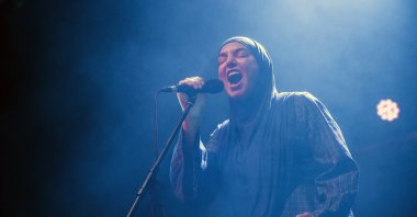  Irish singer Sinead O'Connor performs at Akvarium Klub in Budapest, Hungary, Dec. 9, 2019. (AP File Photo)