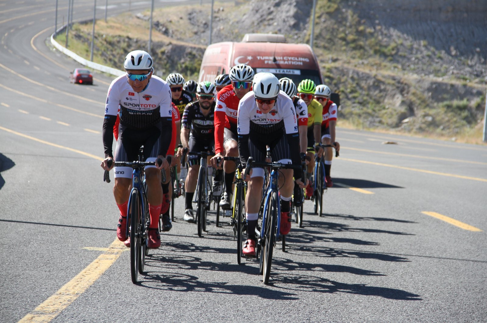 Turkish cyclists train ahead of the 2023 World Road Cycling Championship, Kayseri, Türkiye, July 25, 2023. (AA Photo)