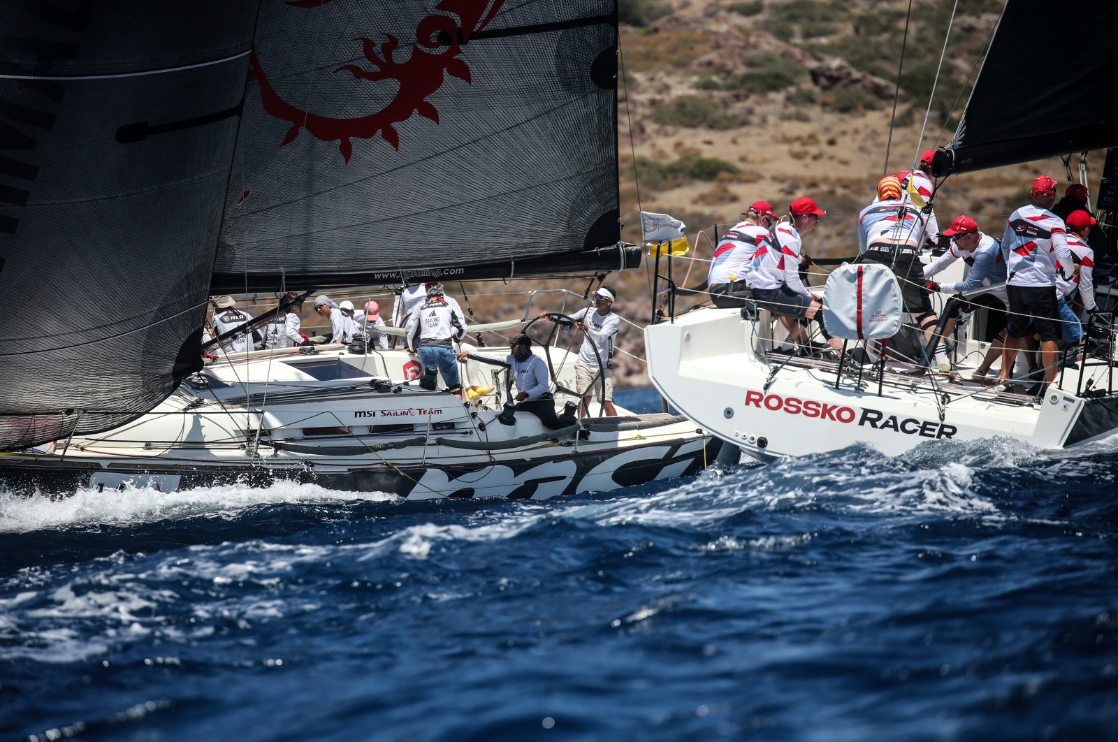 Sailors in action during the 4th Presidential International Yacht Race, Muğla, Türkiye, July 25, 2023. (Courtesy of Sail Türkiye)