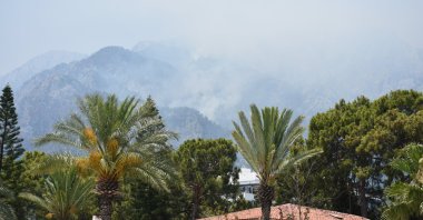 Aerial and ground response to the forest fire in Antalya's Kemer district continues for the fourth day, southern Türkiye, July 27, 2023. (AA Photo)