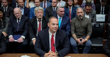 Former Air Force intel officer David Grusch testifies before a Congressional committee, Washington, D.C., U.S., July 26, 2023. (AFP Photo)