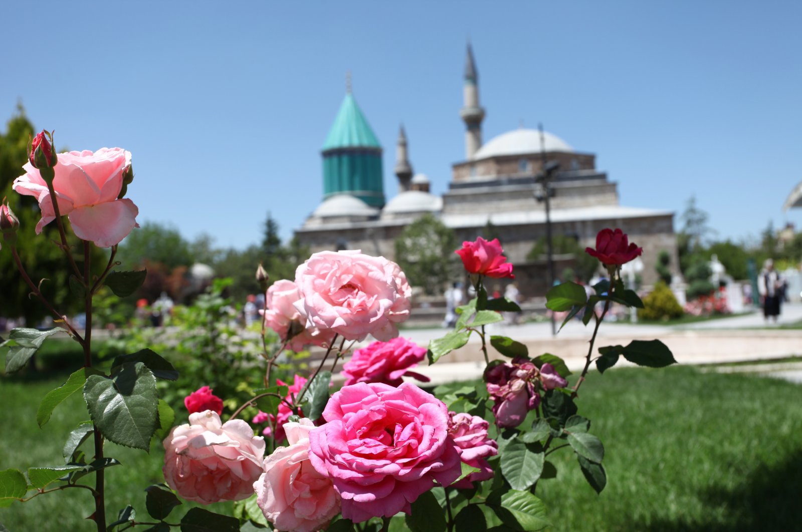 The Mevlana Museum (Mevlana Müzesi), also known as the Green Mausoleum or Green Dome, Konya, Türkiye, Oct. 16, 2019. (Shutterstock File Photo)