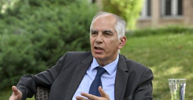 Ambassador Herve Magro speaks during an interview in the capital Ankara, Türkiye, July 28, 2023. (AA Photo)