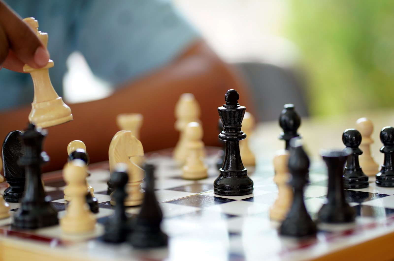 A closeup of a chess game in progress. (Getty Images Photo)