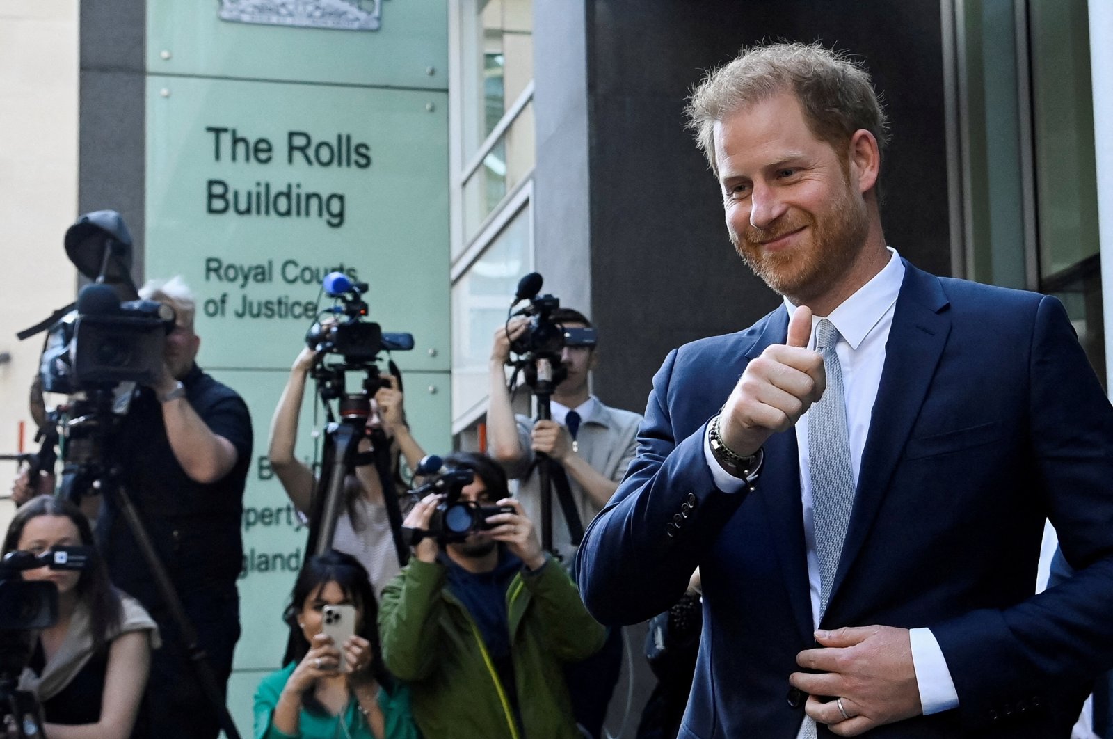 Britain&#039;s Prince Harry, Duke of Sussex, departs the Rolls Building of the High Court in London, U.K., June 7, 2023. (Reuters Photo)