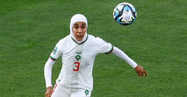 Morocco&#039;s Nouhaila Benzina in against South Korea, Adelaide, Australia, July 30, 2023. (Reuters Photo)