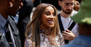 U.S. singer Belcalis Marlenis Almanzar Cephus aka Cardi B leaves after attending the Fendi runway during the Women&#039;s Haute-Couture Fall/Winter 2023/2024 Fashion Week in Paris, France, July 6, 2023. (AFP Photo)