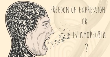 "Burning a holy book like Quran in public is nothing but a display of hatred and incitement of hatred among Muslims." (Illustration by Büşra Öztürk)