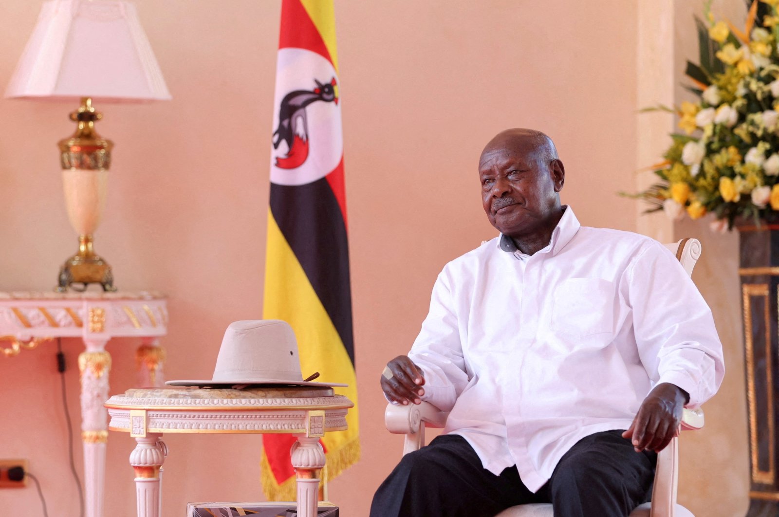 Ugandan President Yoweri Museveni in Entebbe, Uganda, July 12, 2023. (Rueters Photo)