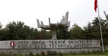 The front view of Middle East Technical University, Ankara, Türkiye, Aug. 1, 2023. (AA Photo)
