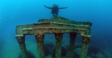 Side Underwater Museum welcomes divers and history enthusiasts with its collection of 117 sculptures, Antalya, Türkiye, June 19, 2023. (AA Photo)