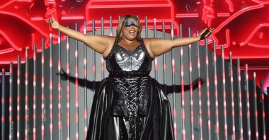 U.S. singer Lizzo performs during the Mad Cool music festival, Madrid, Spain, July 6, 2023. (EPA)