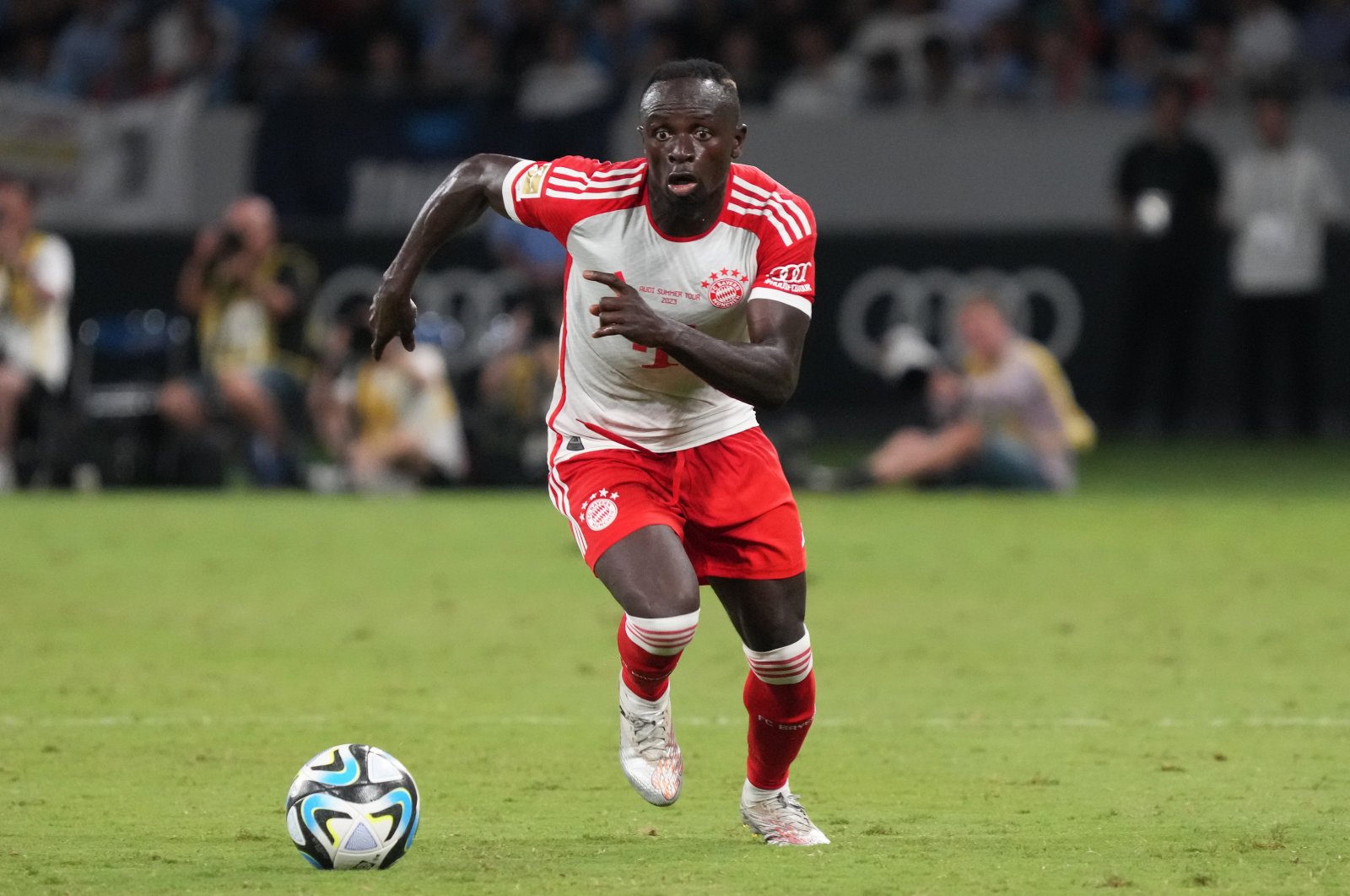 Ex-Bayern Munich&#039;s Sadio Mane in action during the preseason friendly match against Manchester City at National Stadium, Tokyo, Japan, July 26, 2023. (Getty Images Photo)