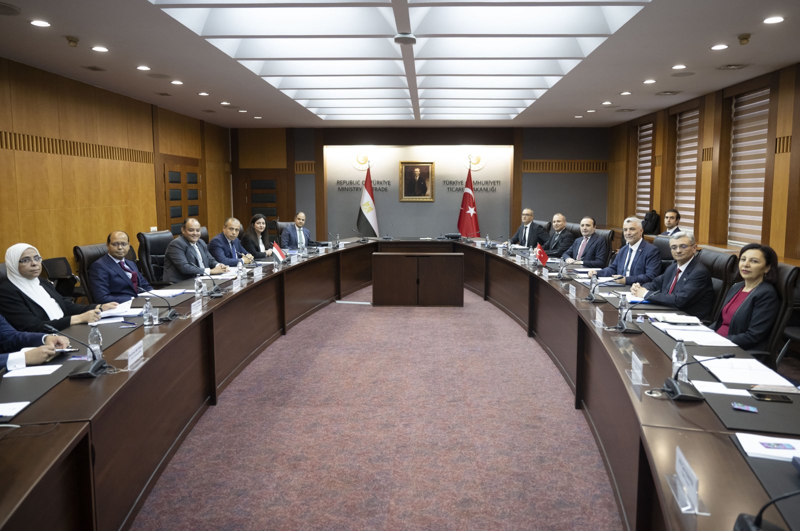 Turkish and Egyptian trade delegations meet in Ankara, Türkiye, Aug. 1, 2023. (AA Photo)