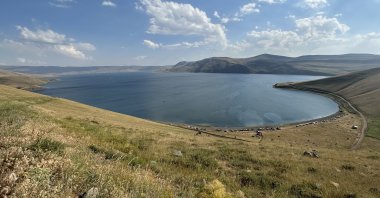A general view of Balık Lake amid a warm summer day, Ağrı, eastern Türkiye, Aug. 3, 2023. (AA Photo)