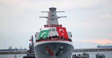The third MILGEM ship built for Pakistan, Istanbul, Türkiye, Nov. 27, 2022. (AA Photo)
