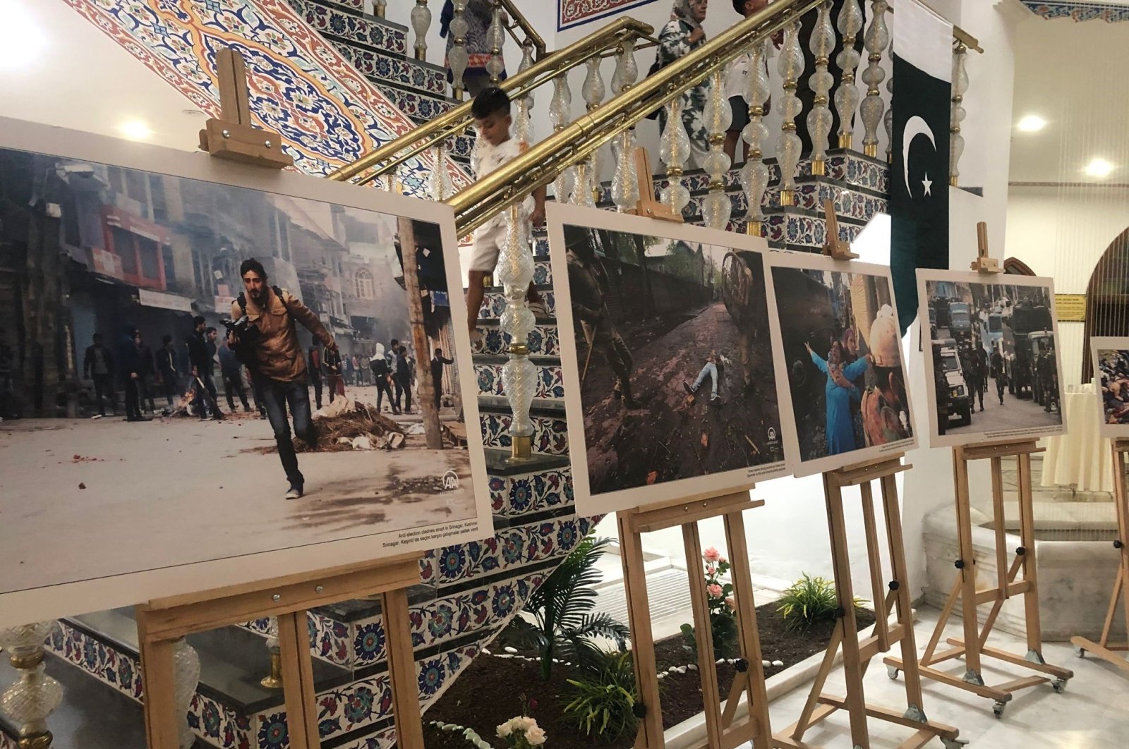 Ankara Keçiören Municipality and the Embassy of Pakistan in Ankara organized a photo exhibition within the scope of "Kashmir Solidarity Day," Aug. 3, 2023. (IHA Photo)