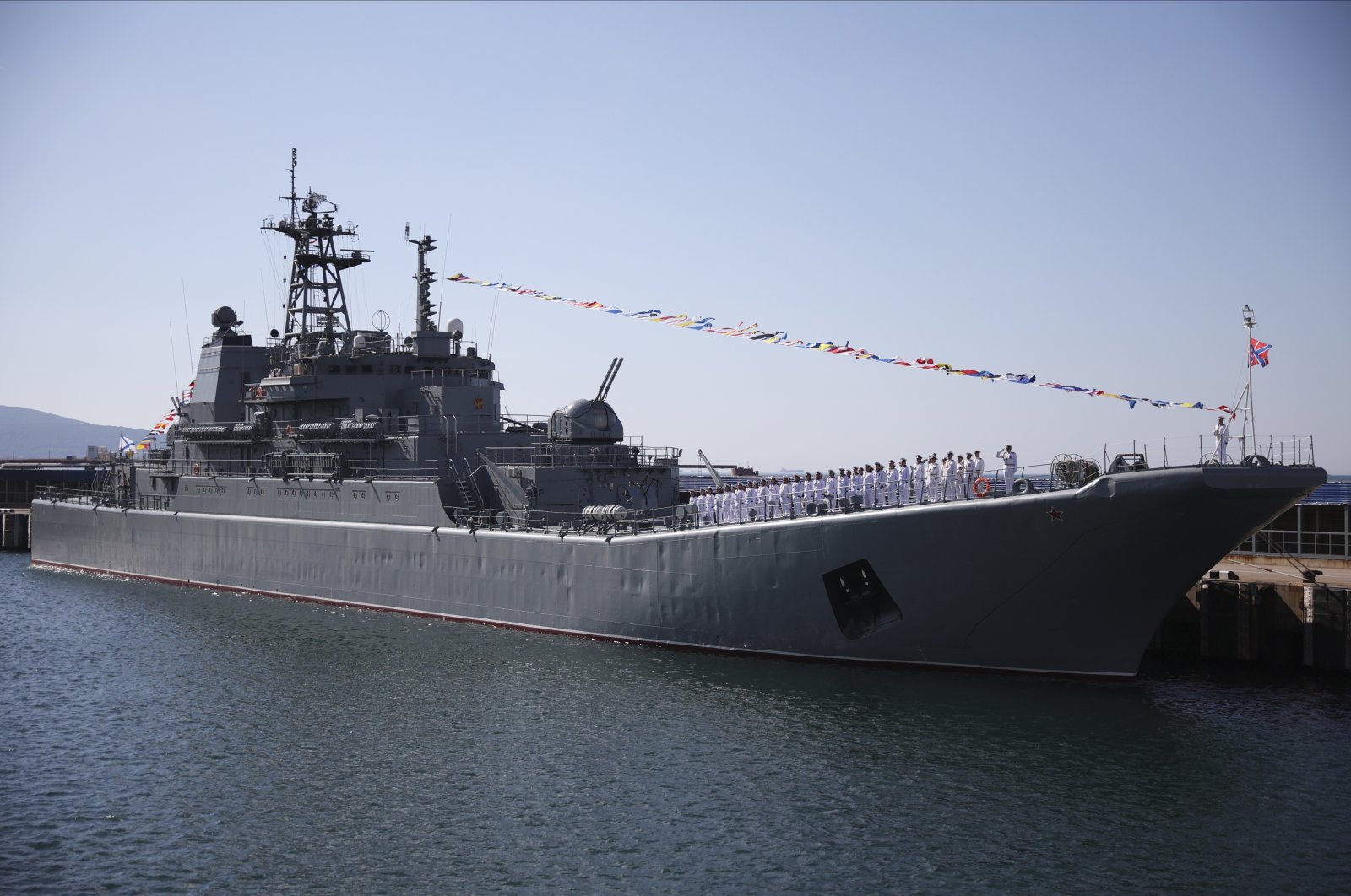 Ukraine attacks Russian warship at Black Sea base with naval drone