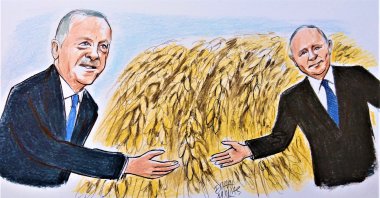 "Having declared at the United Nations that 'a fairer world is possible' and adopted a unique policy toward the Ukraine war, Erdoğan’s Türkiye assumed a role that transcended its national interests." (Illustration by Erhan Yalvaç)