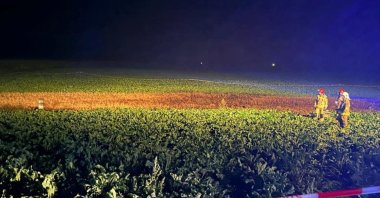 A view shows a leak detected in Druzhba oil pipeline as reported by Polish pipeline operator PERN, in Chodecz, Poland, Aug. 5, 2023, in this picture obtained from social media. (Photo courtesy of Anna Trzeciakowska via X/via Reuters )