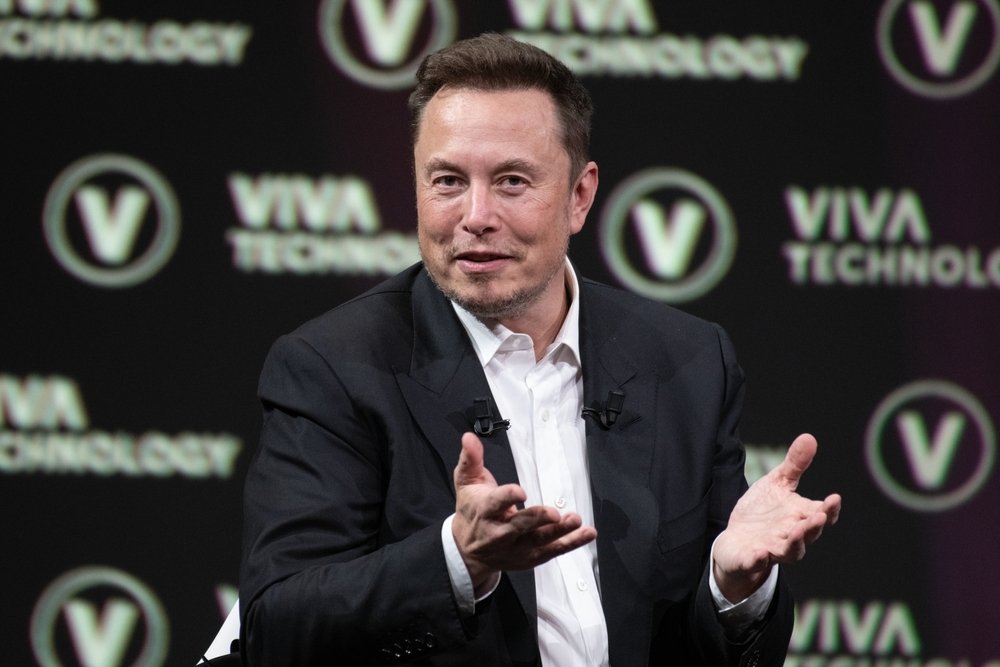 Elon Musk, founder, CEO, and chief engineer of SpaceX, CEO of Tesla, CTO and chairman of Twitter, Co-founder of Neuralink and OpenAI, at VIVA Technology, Paris, France, June 16, 2023. (Shutterstock Photo)