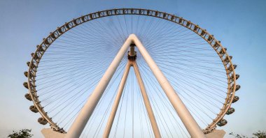 This picture shows a view of the Ain Dubai (Dubai Eye) observation wheel in Dubai, UAE, July 27, 2023. (AFP Photo)