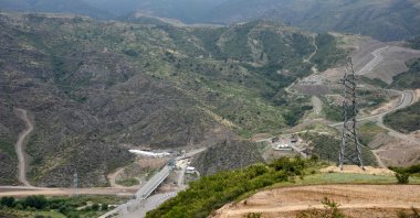 An Azerbaijani checkpoint at the entry of the Lachin corridor, in Karabakh, Azerbaijan, July 30, 2023. (AFP Photo)