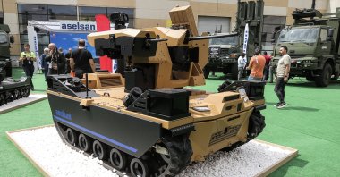 An Aselsan product on display during the IDEF fair held in Istanbul, Türkiye, July 27, 2023. (AA Photo)