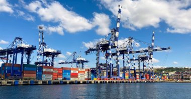 Containers carrying traded goods wait at the Port of Ambarlı, Istanbul, Türkiye, July 17, 2020. (Shutterstock Photo)