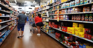 Grocery items are offered for sale at a supermarket in Chicago, Illinois, U.S., Aug. 9, 2023. (AFP Photo)