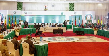 Leaders of the Economic Community of West African States (ECOWAS) meet to discuss the political situation in Niger, Abuja, Nigeria, Aug. 10, 2023. (EPA Photo)