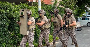 Security forces raid a house suspected of harboring PKK terrorists in southern Mersin province, Türkiye, Aug. 11, 2023. (AA Photo)