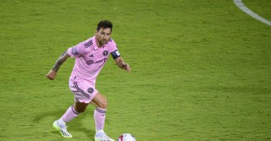 Inter Miami forward Lionel Messi in action during the game between FC Dallas and Inter Miami at Toyota Stadium, Texas, US., Aug. 6, 2023. (Reuters Photo)