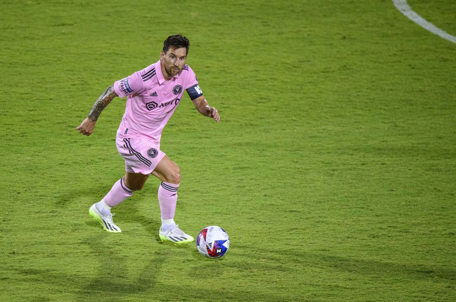 Inter Miami forward Lionel Messi in action during the game between FC Dallas and Inter Miami at Toyota Stadium, Texas, US., Aug. 6, 2023. (Reuters Photo)