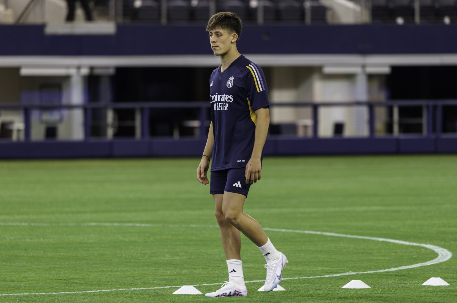 Real Madrid&#039;s Arda Güler trains at the r AT&T Stadium during preseason, Texas, US., July 28, 2023. (AA Photo)