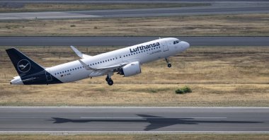 A Lufthansa Airbus A320neo takes off at Frankfurt Airport, Germany, July 17, 2023. (AP Photo)