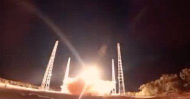 Türkiye's probe rocket is launched from a pad in Iğneada in Kırklareli province, northwestern Türkiye, Aug. 12, 2023. (AA Photo)