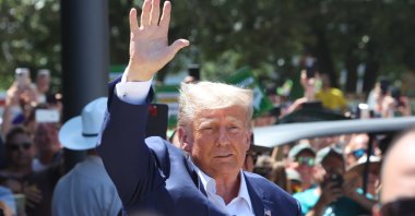 Former U.S. President Donald J. Trump at an event in Iowa, U.S., Aug. 12, 2023. (EPA Photo)