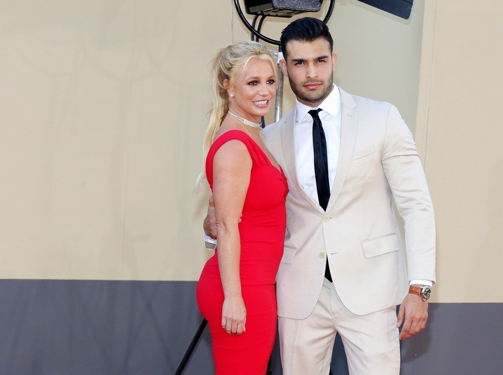 Britney Spears and Sam Asghari at the Los Angeles premiere of &quot;Once Upon a Time In Hollywood&quot; held at the TCL Chinese Theatre IMAX in Hollywood, Californa, U.S., July 22, 2019. (Shutterstock Photo)